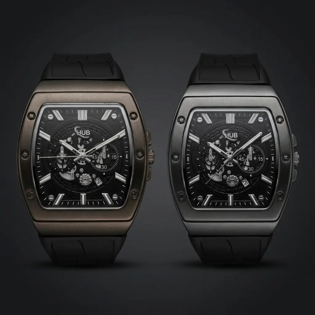 Men's Modern Stylish Look Watch with Rubber Strap and Date Working - Random Design & Multicolor Dial