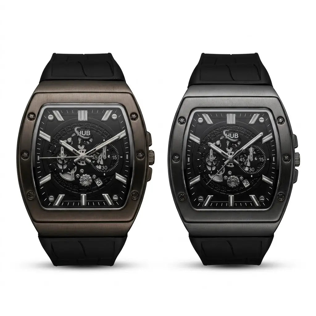 Men's Modern Stylish Look Watch with Rubber Strap and Date Working - Random Design & Multicolor Dial